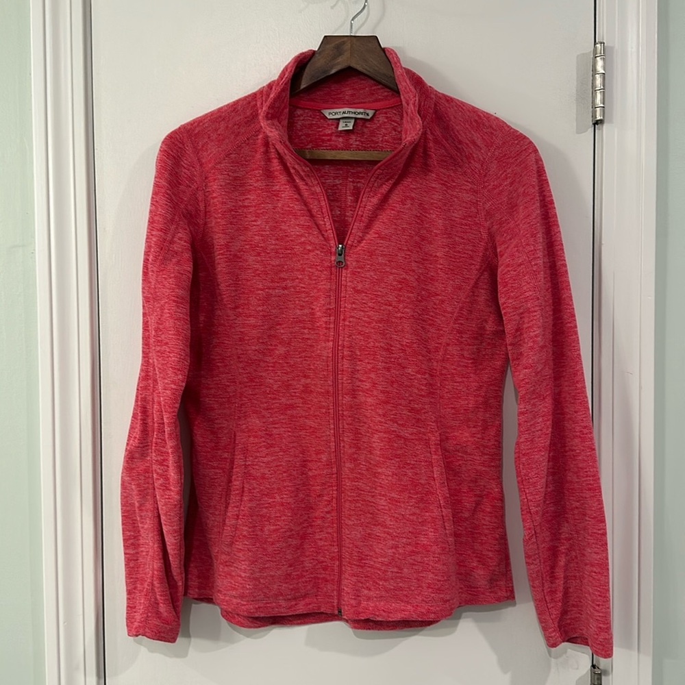 Women’s pink Port Authority fleece jacket